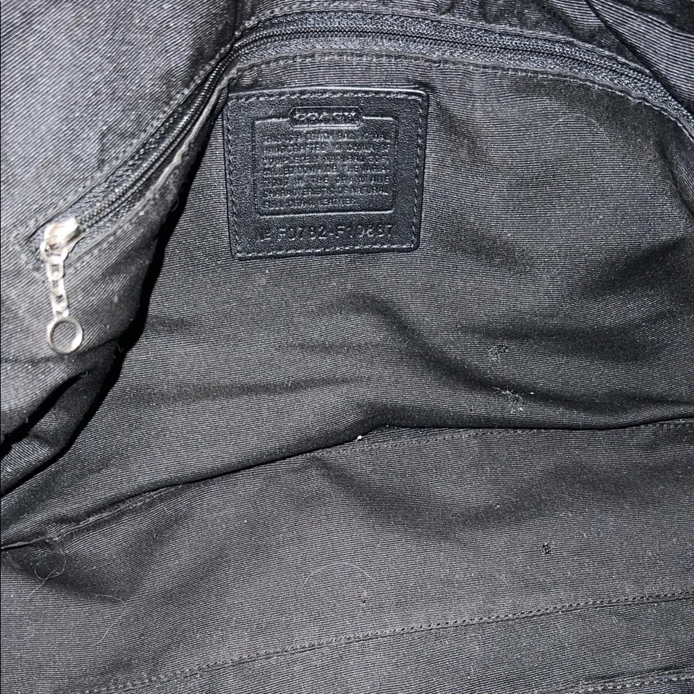 Coach Black Leather Shoulder Bag with Buckle Rings - Picture 6 of 16